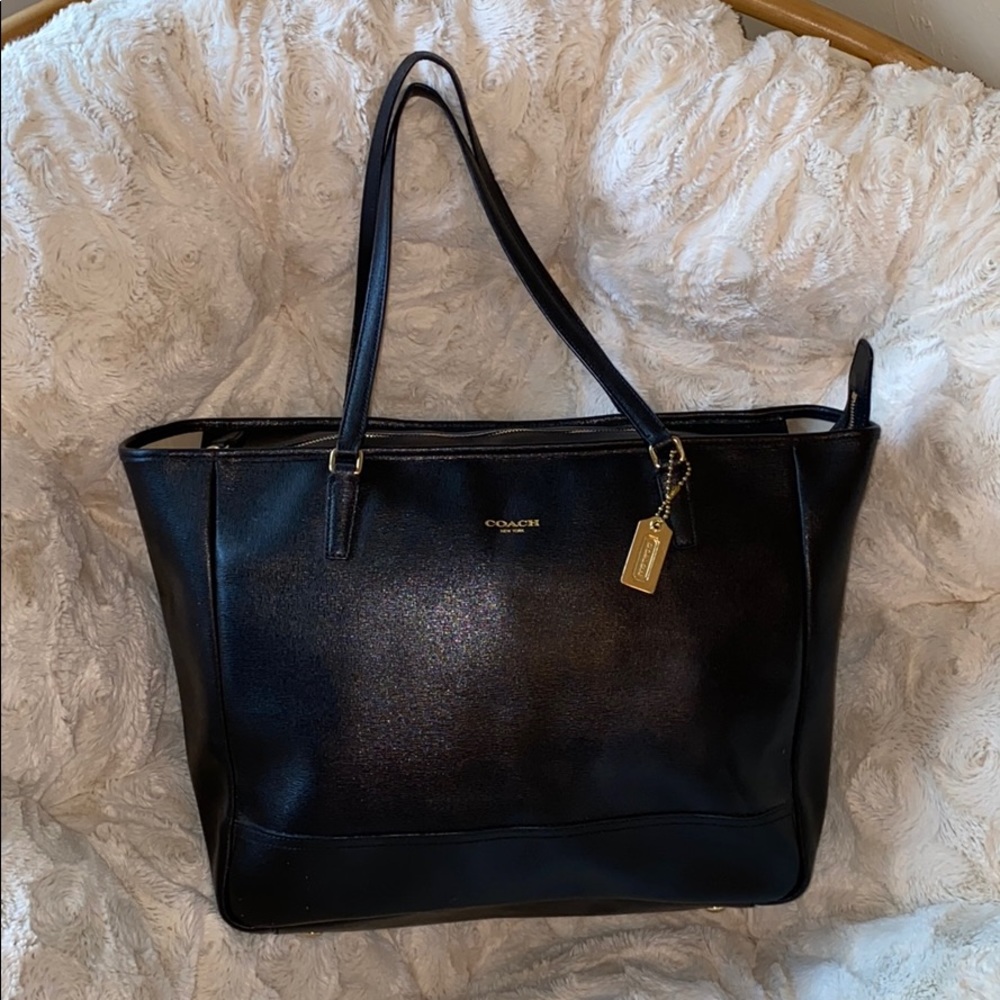 Authentic Coach leather computer bag/overnight bag